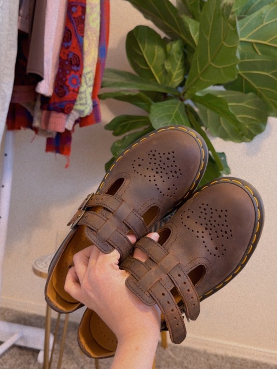 Dr. Martens Shoes - Brown Dr. Martens Mary Jane Style Leather Shoes